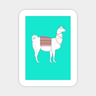 Llama ( Turquoise Version ) Magnet