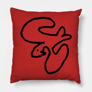 Sharpie of Peace Funny Cute Superhero Doodle Logo Pillow