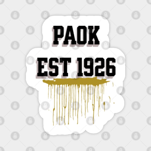 Paok Thessaloniki Since 1926 Gate 4 Magnet by KoumlisArt