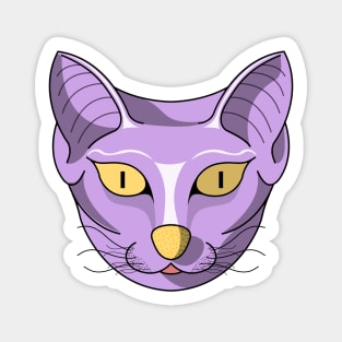 cute purple sand cat face Magnet