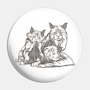 Proud cat mom of little baby kittens Pin