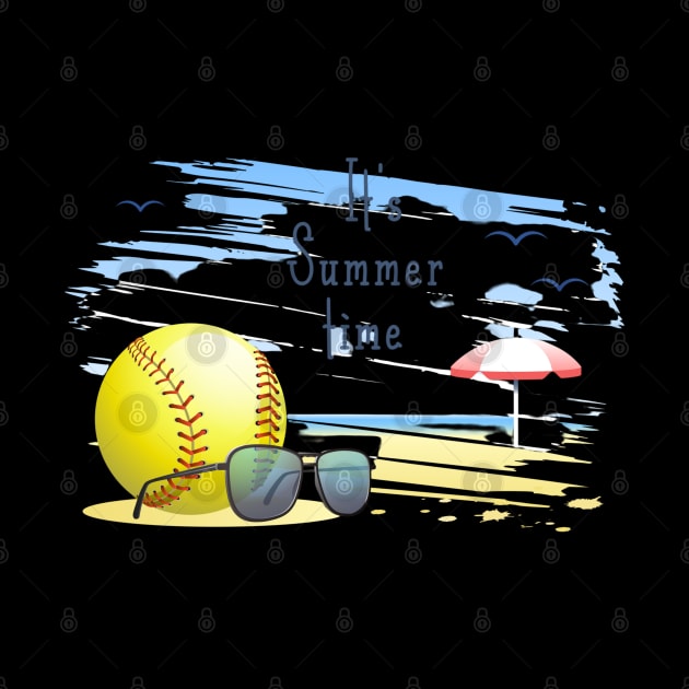 it' s  summer  time sports card .softball by busines_night