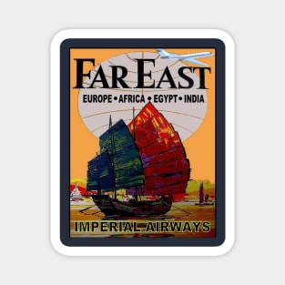 Imperial Airways Travel to the Far East Print Magnet