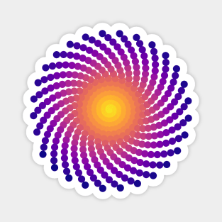 Sun Spiral Plasma Galaxy | Dark Sunset Yellow Red Blue Magnet