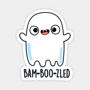 Bam-boo-zled Cute Halloween Confused Ghost Pun Magnet