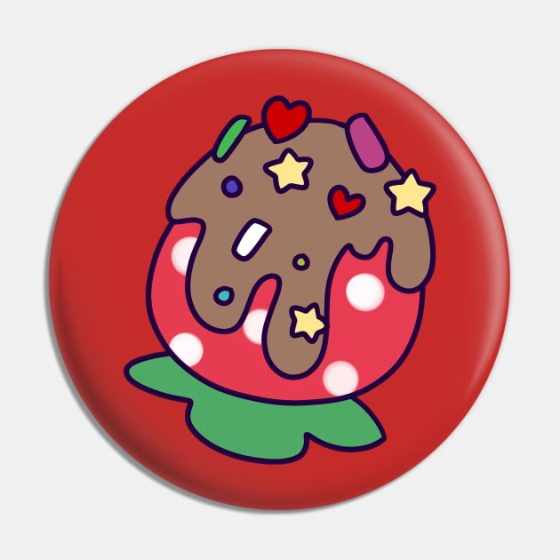 Chocolate Strawberry with Sprinkles Pin by saradaboru