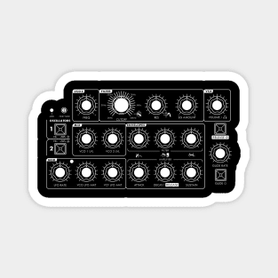 Analog Bass Synth (White) Magnet