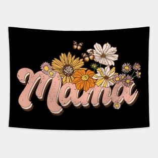 Mama retro distressed design Tapestry