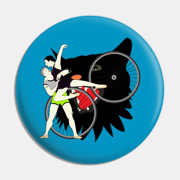 Dancers and Black Cat Pin by momomoma