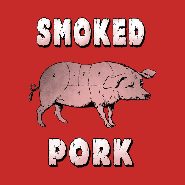 Smoked Pork BBQ T shirt Vintage Design by Jakavonis