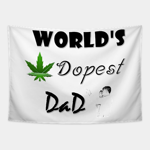 World s dopest dad shirt - dady and baby Tapestry by AE Desings Digital