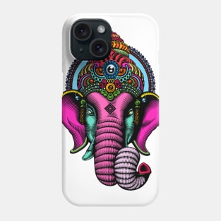 psychedelic elephant Phone Case