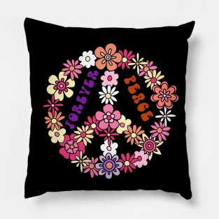 Forever Peace Floral Sign Pillow