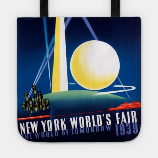 Vintage Travel Poster USA New York Worlds Fair Tote