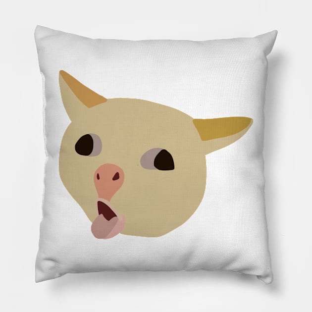 Coughing Cat Meme Pillow by mollykay26