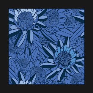 Protea Blue Mood - Blue Mood color palette T-Shirt