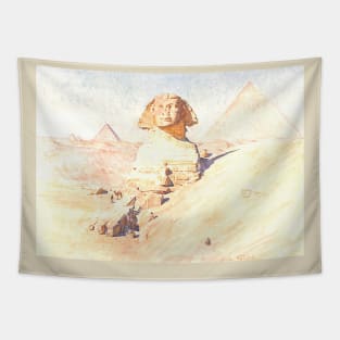 The Sphinx And Pyramids Of Gizeh in Egypt Tapestry