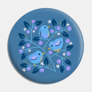 Blue Birds Pin