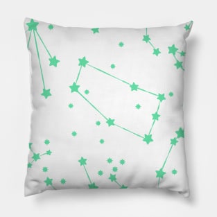 Aqua Star Constellation Pattern Pillow