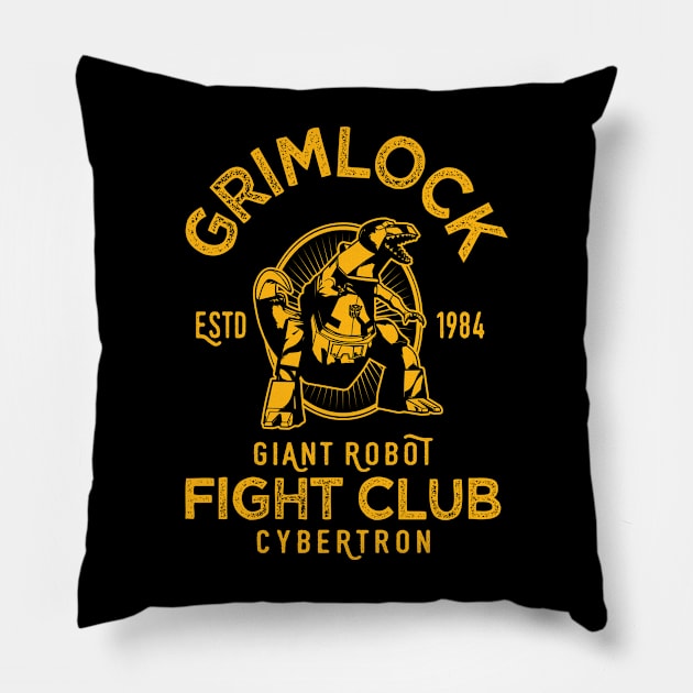 GRIMLOCK : Transformers GEN 1 - giant robot fight club Pillow by ROBZILLA