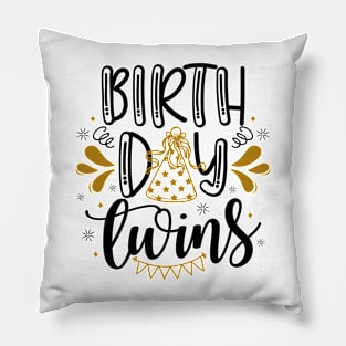 Birthday Twins Celebrate Pillow