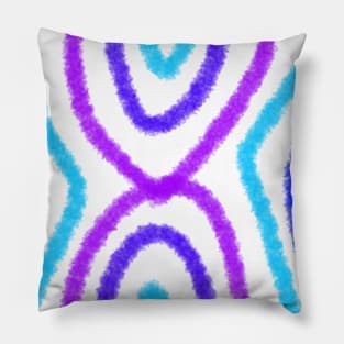 blue purple lines watercolor texture Pillow