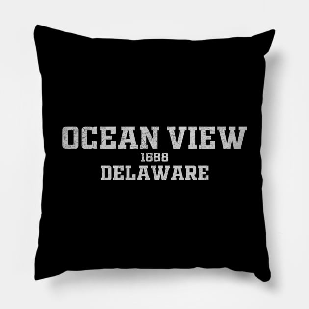 Ocean View Delaware Pillow by RAADesigns