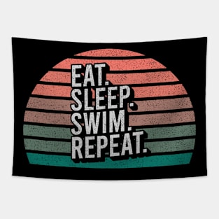 Vintage Retro Quote Eat Sleep Repaet Inspiration Tapestry