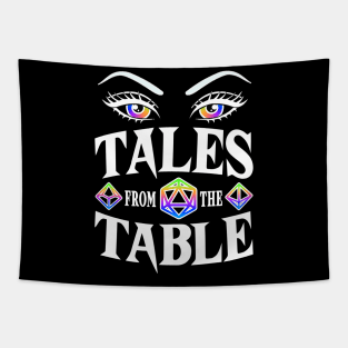 Tales from the Table White Logo Tapestry