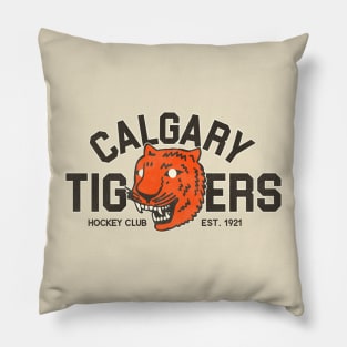 Defunct Calgary Tigers Hockey Team Pillow