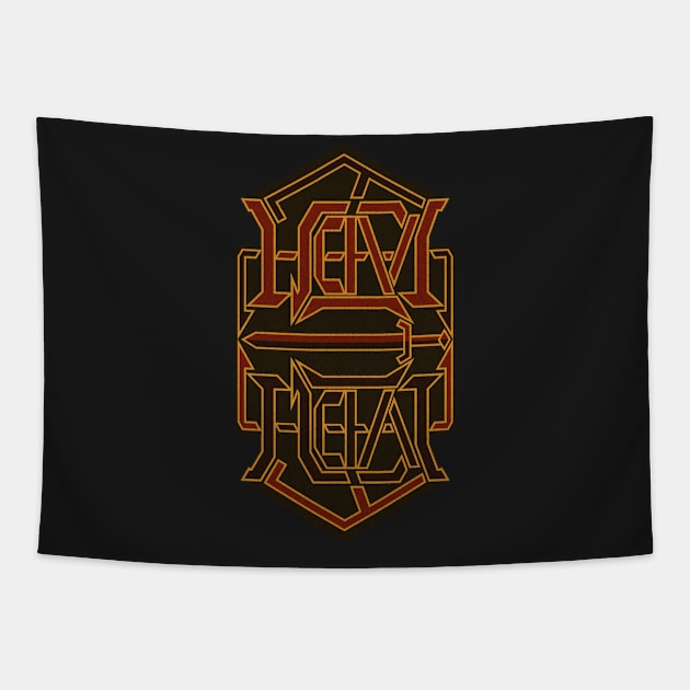 Heavy Metal is my Sword & Shield Tapestry by Kaijester