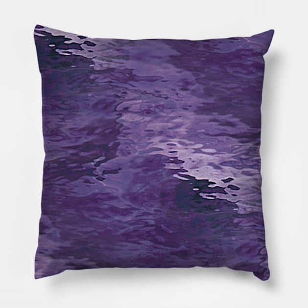 Purple Amethyst Water Swirl Glass Pillow by Simple Life Designs