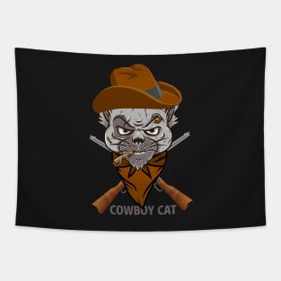 Cowboy Cat Halloween Cat Tapestry