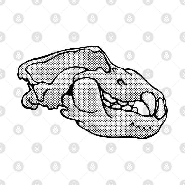 Ursus Spelaeus, Cave Bear Skull Duotone Illustration by taylorcustom