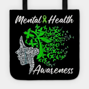 Mental health awareness girl Tote