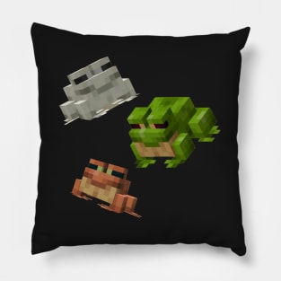 Mine Frogs - Dark Background Version Pillow