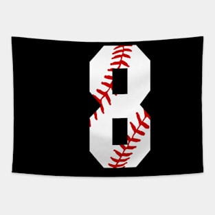 Baseball Number 8 #8 Baseball Shirt Jersey Favorite Player Biggest Fan Tapestry