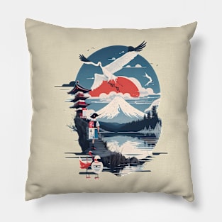 temple by the river Pillow
