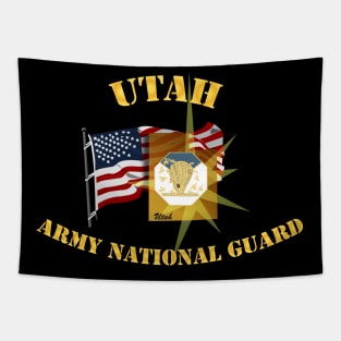 Utah - ARNG w Flag Tapestry