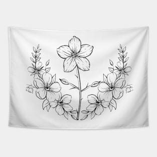 art drawing flowers  work Tapestry