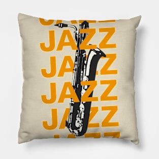 Minimal Jazz Poster Design Pillow