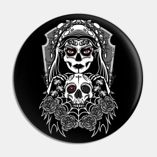 Day of the Dead - Dia de los muertos - Monochrome Pin