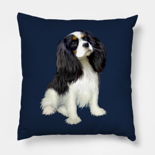 Tri Color Cavalier King Charles Spaniel - Just the Dog Pillow