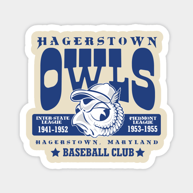 Hagerstown Owls Magnet by MindsparkCreative