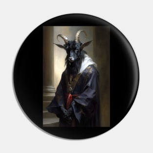 Black Goat Classic Portrait Pin