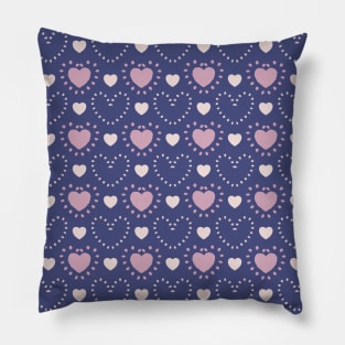 A seamless vector pattern of a heart. a textural vibe that is both contemporary and chic. A vibrant background dotted with heart symbols V.1 Pillow