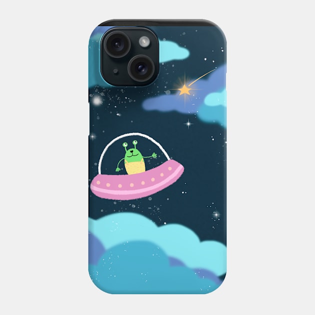 Space monster Phone Case by lunaa_magic