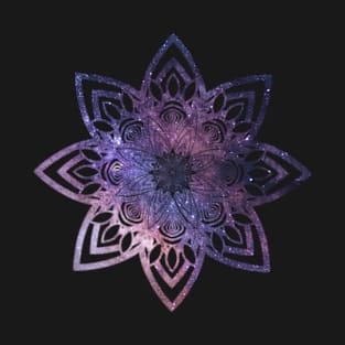 Purple Mandala Sacred Geometry Yogis Meditation Art Yoga Mantra Good Vibes Gift T-Shirt