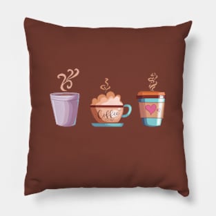 Cute coffee trio Pillow