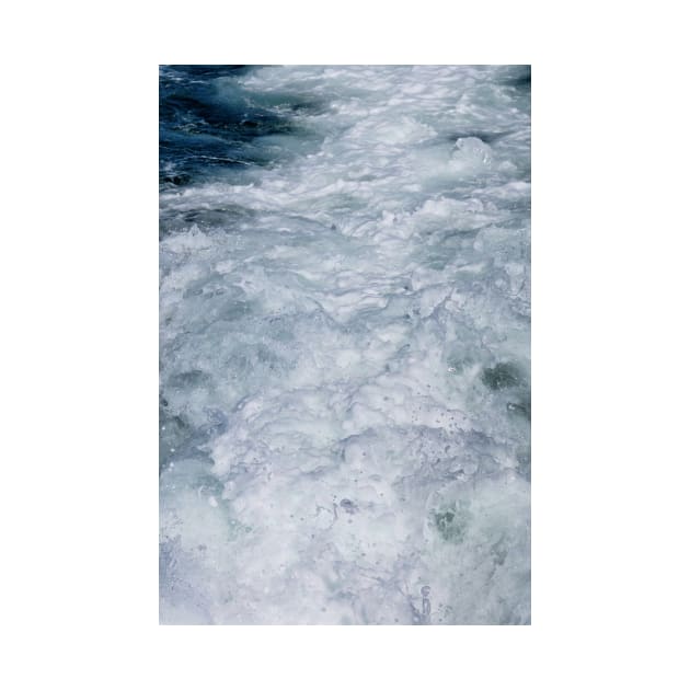 Seaspray, foam and turbulence from a boat's wake on route to the Farne Islands by richflintphoto